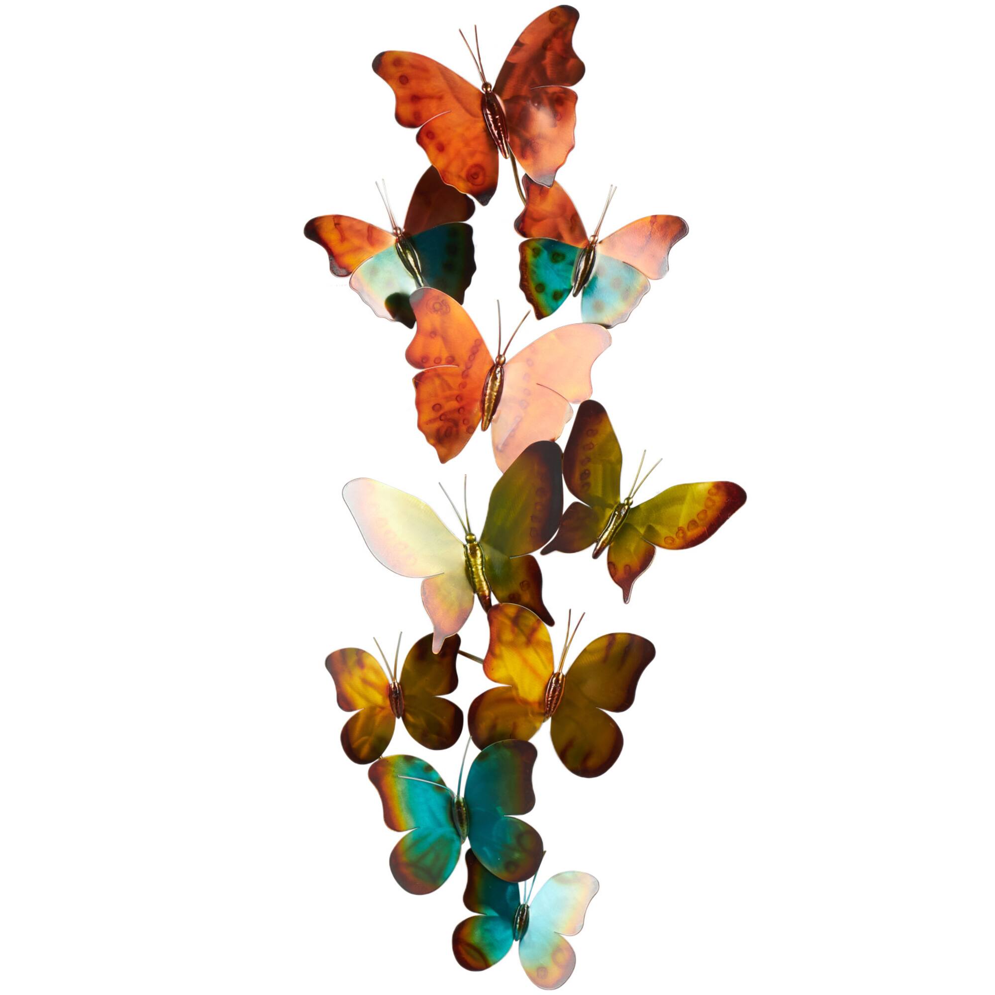35.5" Stainless Steel Butterfly Wall Décor